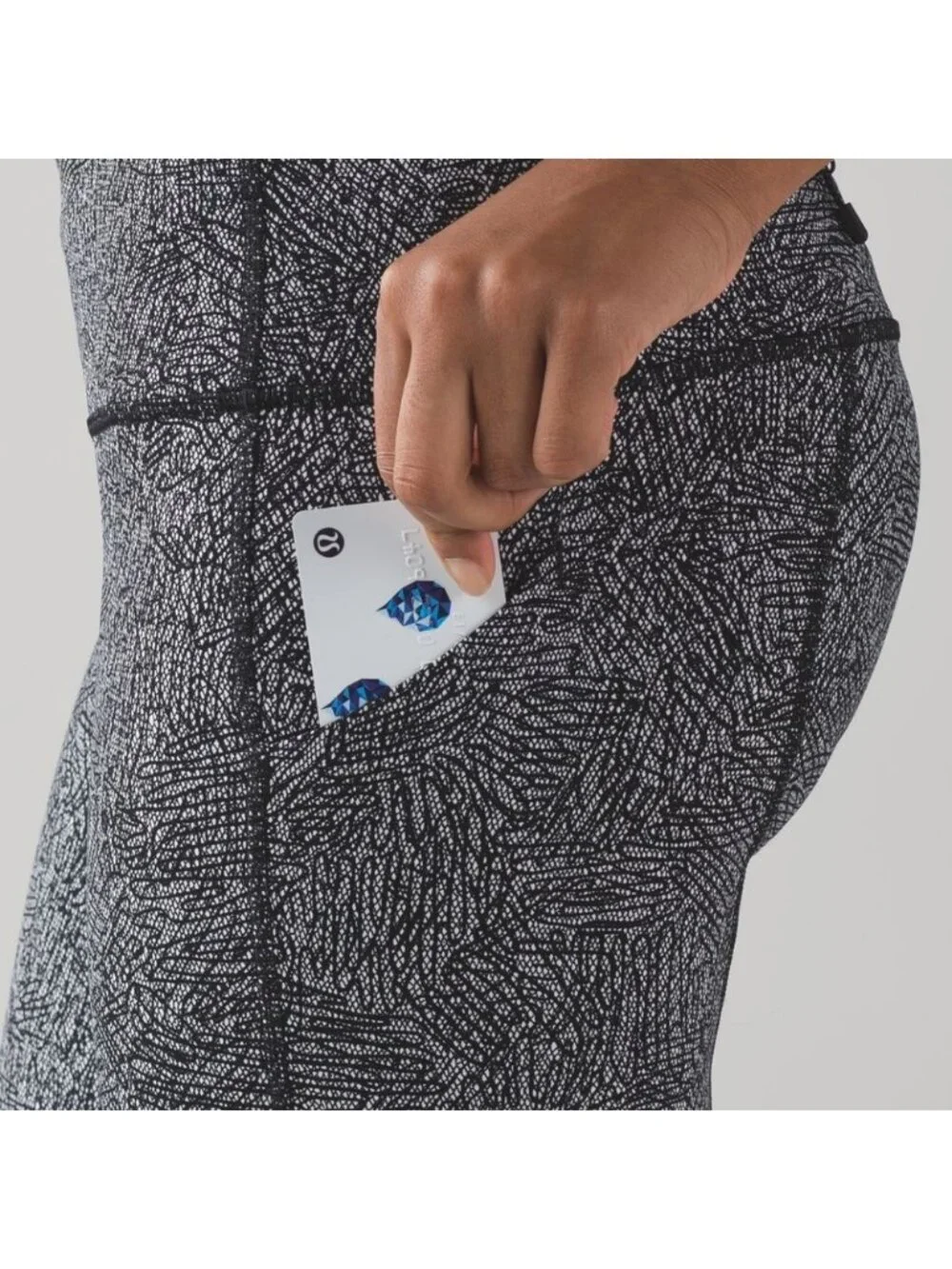 Lululemon Pace Rival Crop Line Up White Black / Black